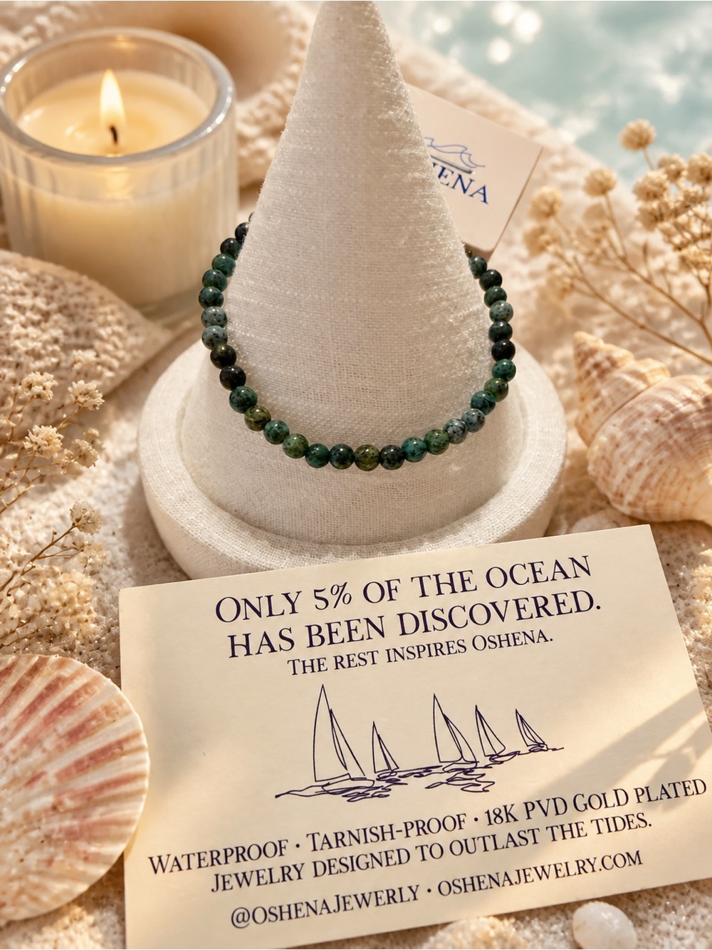 Moss Agate stretch Bracelet